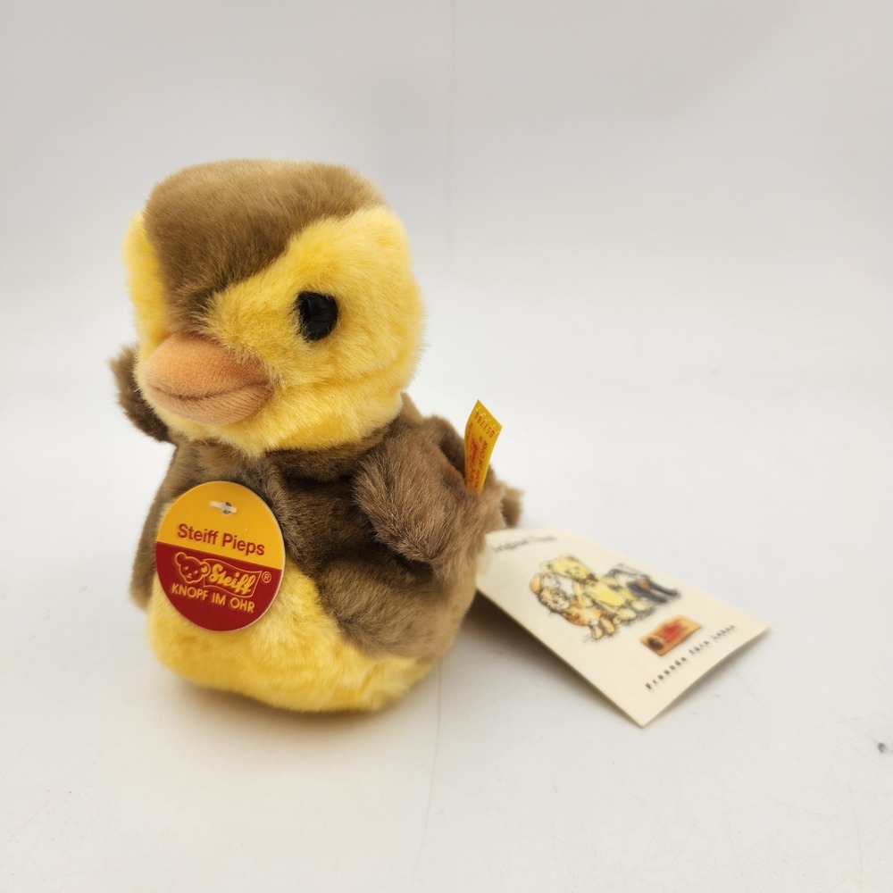 Steiff Pieps Goldammer 12 Yellow Bird Plush 057786 Made in Germany Button in Ear
